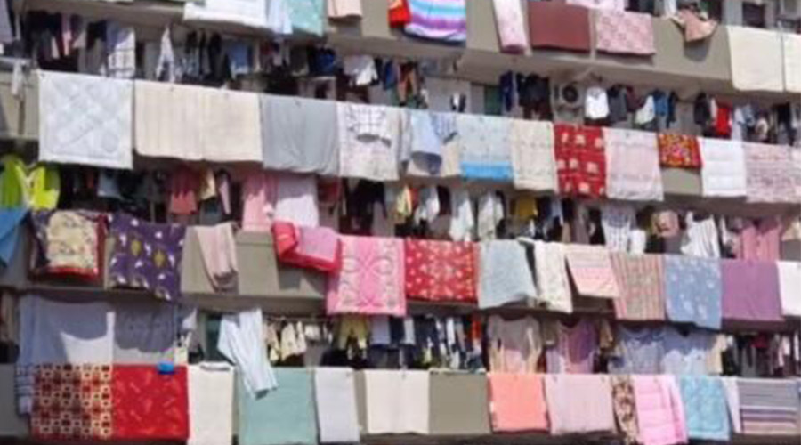 學?，F(xiàn)曬被大場面！滾筒衣服烘干機即烘即干大件棉被 便捷好用